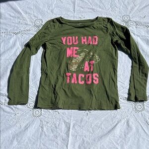 Carter's Olive and Pink Long Sleeve Tee